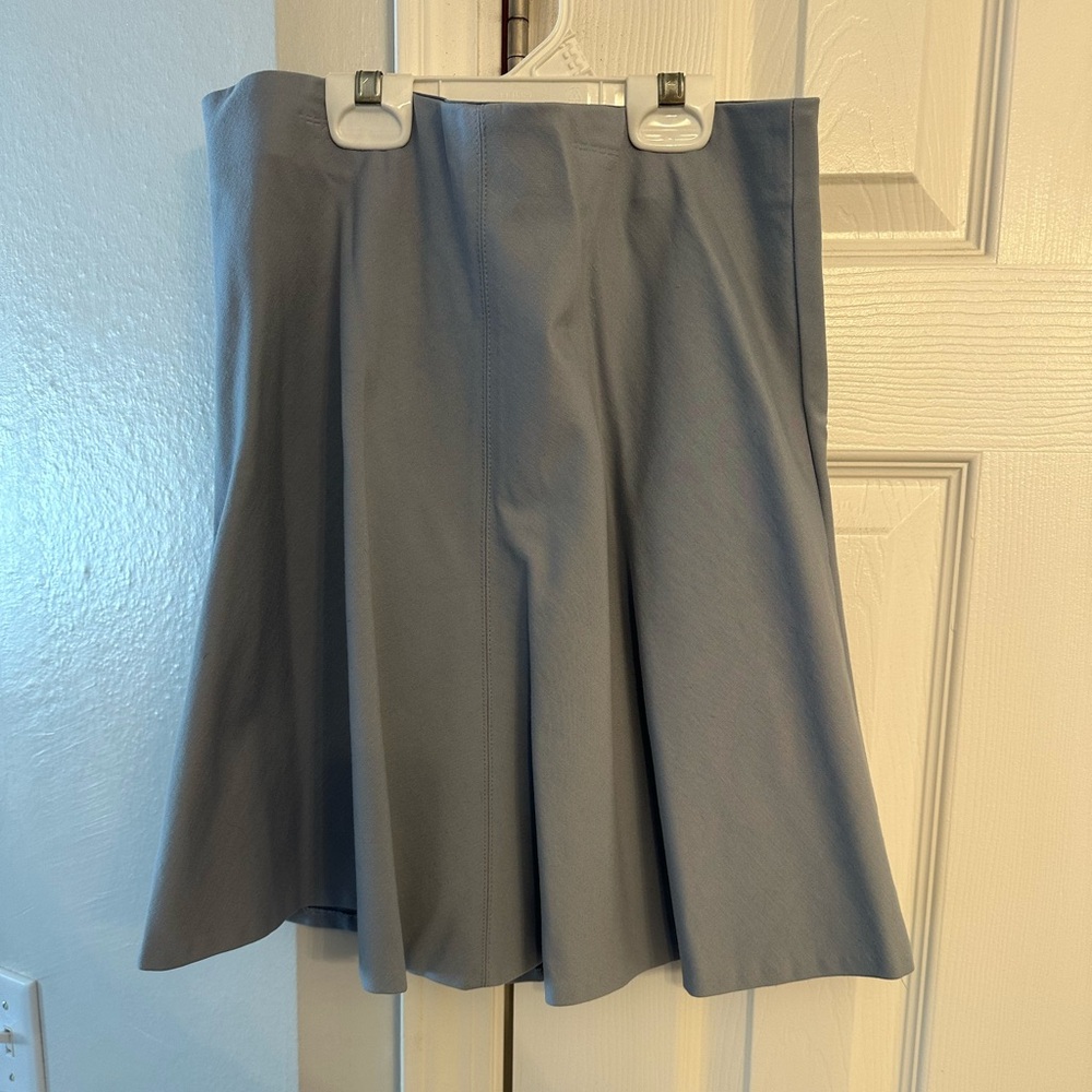 LOFT A-Line Skater Skirt in Soft Blue